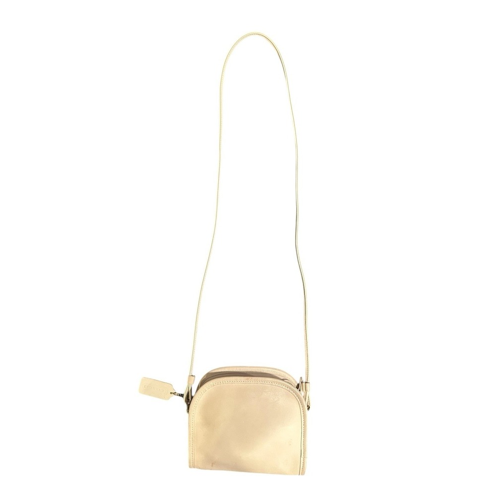 Vintage Coach Shoulder Bone Cream Leather ABBIE ZIP Boho Going Out Old Money - Picture 3 of 9